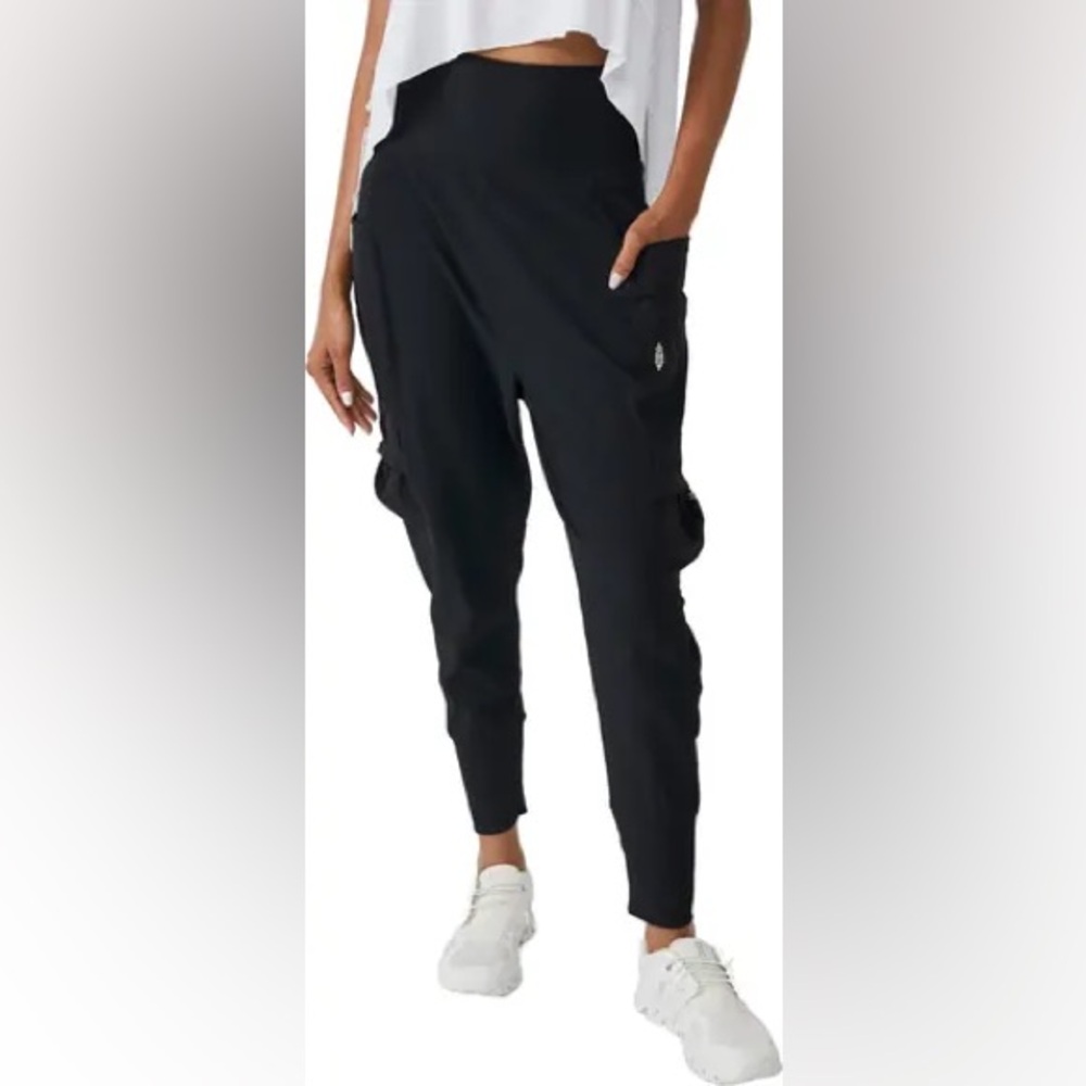 Free People Black Track Pants